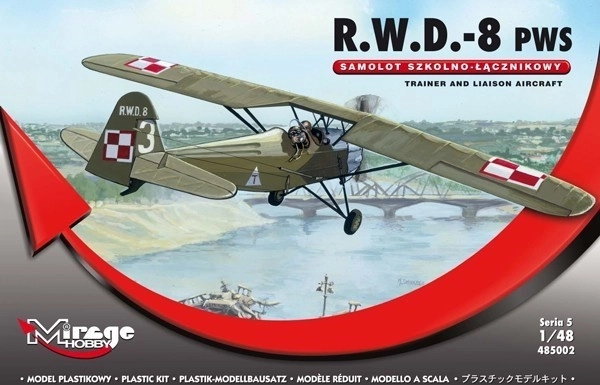 Model din plastic al avionului RWD-8 PWS