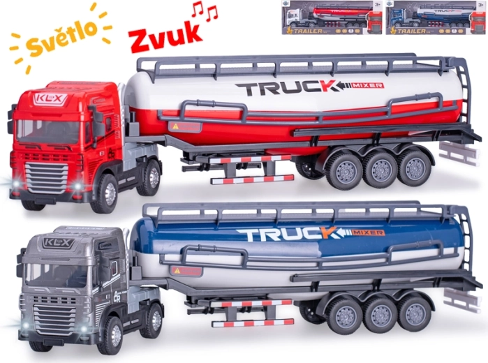 Cisternă cu mecanism de inerție 1:24, 39 cm cu lumini și sunete