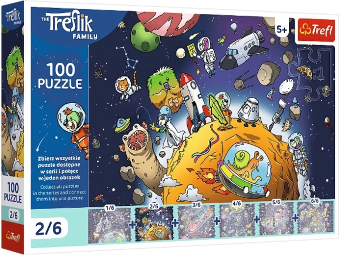 Puzzle Treflik în spațiu – 100 de piese