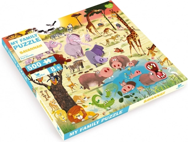 Puzzle de familie Savana 500 piese