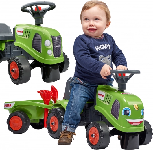 Trotinetă tip tractor BABY CLAAS cu remorcă și accesorii