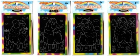 Imagine de zgâriat curcubeu Lama pentru copii