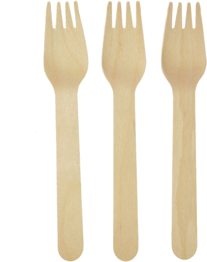 Furculițe din lemn Arpex Go Green 16 cm, pachet 8 buc