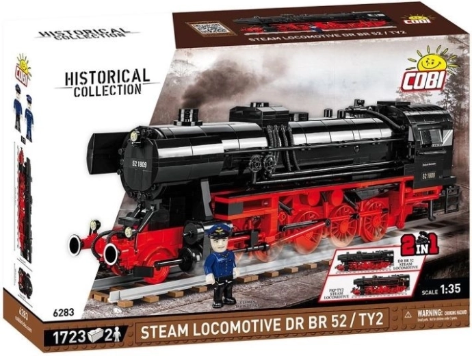 Cobi 6283 Locomotivă cu abur DR BR 52/TY2 Historical Collection 1:35 - 1723 piese