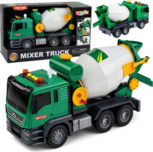 Mixer de beton Mixer Truck cu lumini și sunete, verde