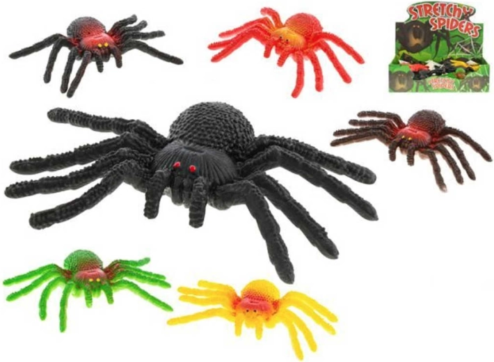 Păianjen elastic din plastic moale 14 cm - 1 bucată