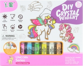Set creativ – realizarea și pictarea pandantivelor cu unicorni