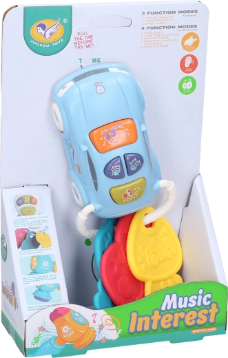 Mașinuță cu chei cu efecte luminoase și sonore 17 cm - 1 bucată