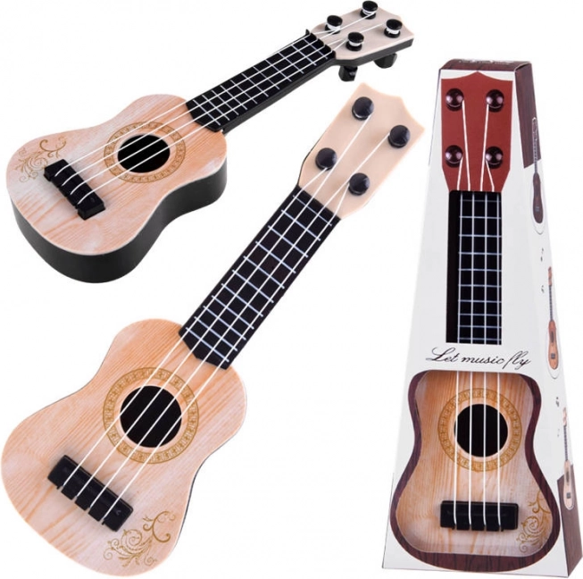 Mini ukulele pentru copii 25 cm – Crem