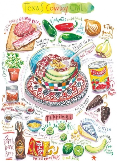 Magnolia puzzle chilli de cowboy texan 1000 piese