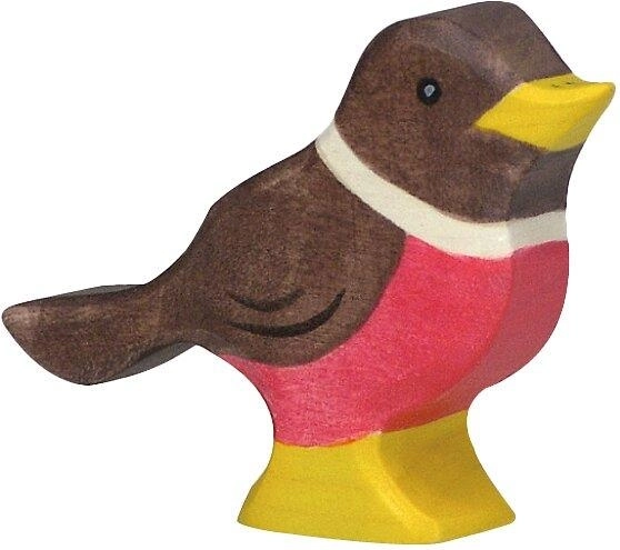 Holztiger figurină din lemn măcăleandru (robin) - 1 bucată