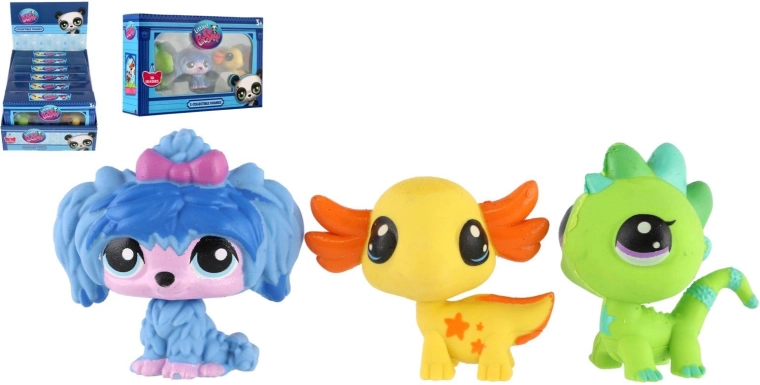 Figurine de șters LITTLES PET SHOP – set 3 buc.