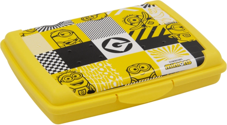 Cutie pentru gustare Minions galbenă 17 × 13 × 3,5 cm
