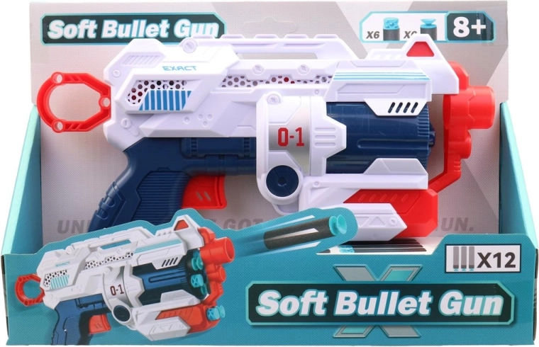 Pistolă din plastic cu proiectile pentru copii 28,5 cm