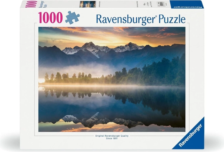 Puzzle Ravensburger Lake Matheson, Noua Zeelandă, 1000 de piese