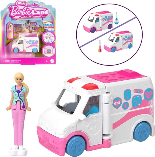 Mini Barbie land – ambulanță cu mini-păpușă
