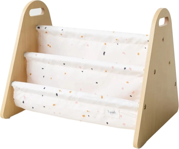3 Sprouts suport reversibil pentru cărți terrazzo cream