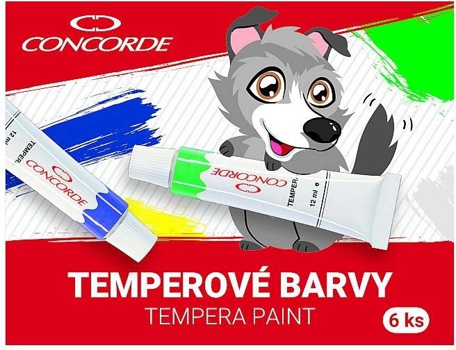 Tempera CONCORDE 6×12 ml