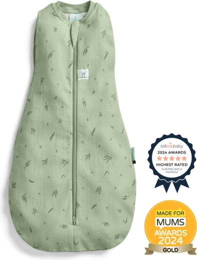 Scutec de înfășat și sac de dormit 2‑în‑1 ERGOPOUCH Cocoon Willow, 6–12 luni, 8–10 kg, 0,2 TOG