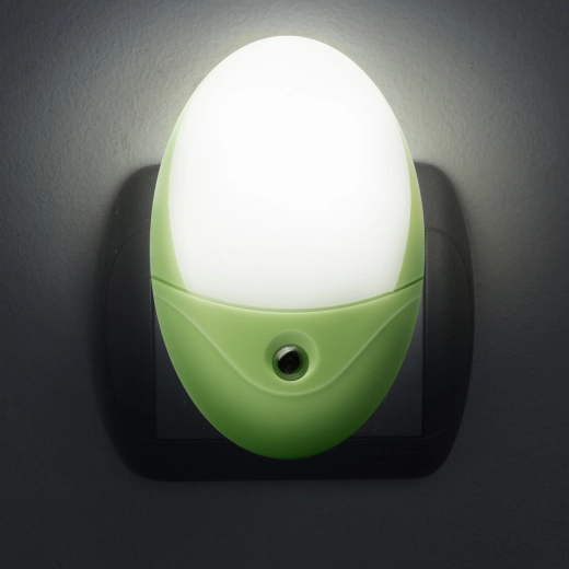 Lumină de orientare de noapte LED Phenom cu senzor de lumină, verde
