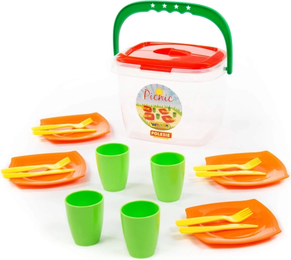 Set de picnic pentru copii în cutie portabilă