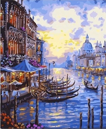Norimpex Pictură pe numere Gondolă venețiană 40 × 50 cm