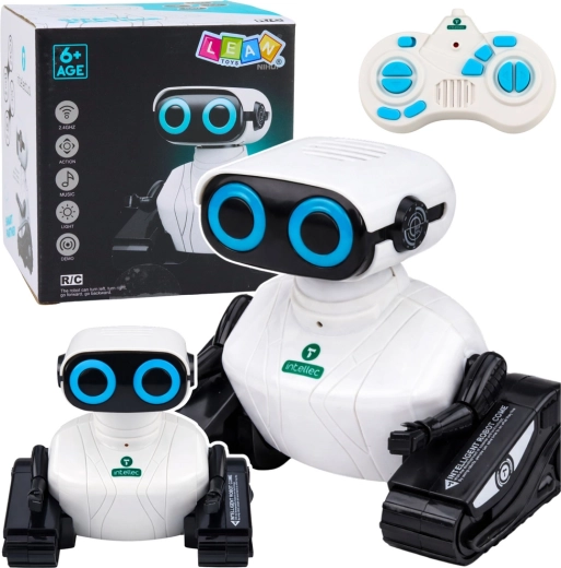 Robot RC interactiv pe șenile cu ochi LED și dans