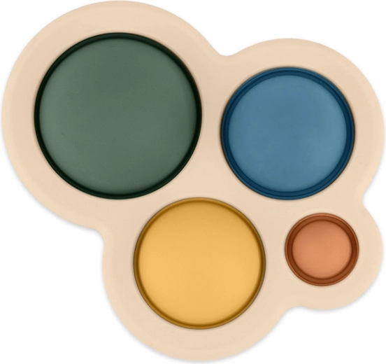 Petite&Mars jucărie senzorială din silicon Chill Out Misty Green 6m+