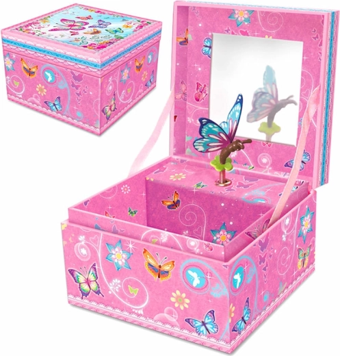 Cutie muzicală de bijuterii în formă de fluture pentru copii