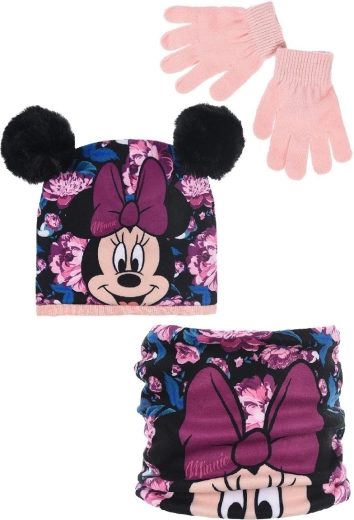 Căciulă, fular și mănuși Minnie