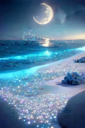 Pictură cu diamante Lumina lunii 30×40 cm