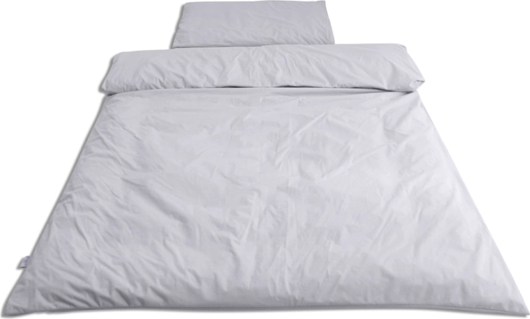 Babymatex lenjerie de pat pentru copii din bambus, impermeabilă, set 2 piese, gri 100 × 135 cm + 40 × 60 cm