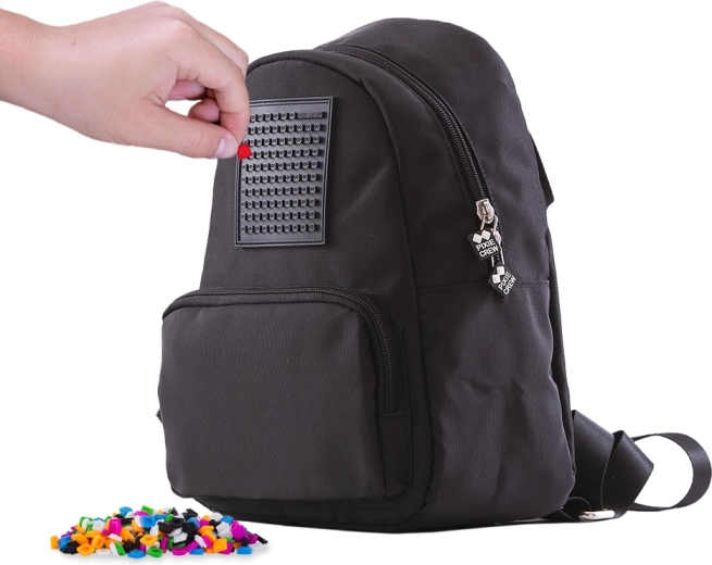 Rucsac adolescent Pixie Crew cu panou creativ, negru