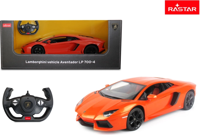 Mașină RC Rastar Lamborghini Aventador 1:10 portocalie