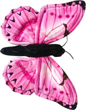 Fluture Monarh roz din pluș 30 cm