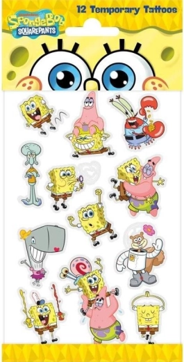 Tatuaje temporare SPONGEBOB pentru copii