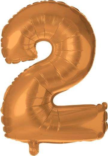 Balon din folie cifră 2, 30 cm, bronz TORO