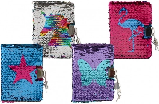 Caiet de notițe cu paiete și încuietoare TEDDIES