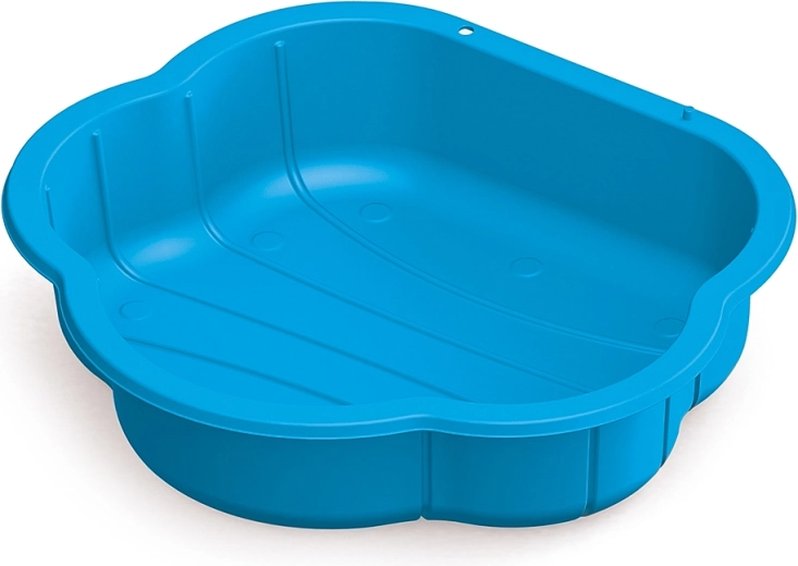 Ladă de nisip din plastic în formă de scoică, albastră