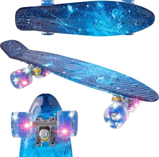 Penny board cu roți LED Galaxy