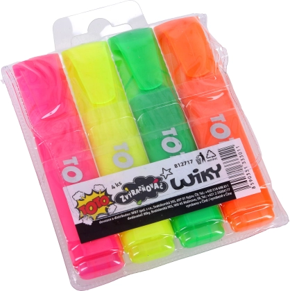 Set de markere evidențiatoare puternice, 4 buc.