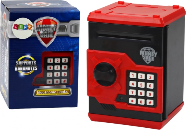 Seif electronic pușculiță pentru bancnote și monede pentru copii