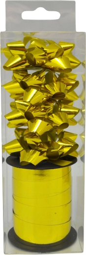 Set de fundițe cadou metalice aurii, 2 buc (lățime 6 mm)