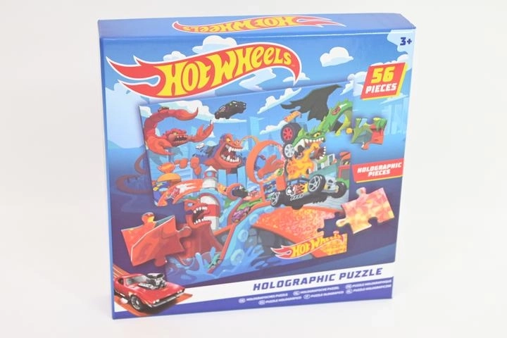 Puzzle holografic Hot Wheels 56 de piese