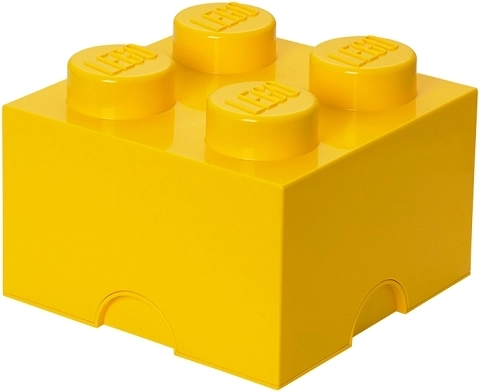Cutie de depozitare Lego 4 galbenă