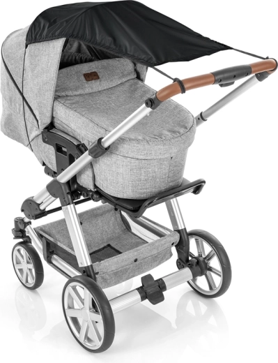 Reer paravan solar pentru cărucior negru UPF 50+