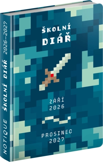 Agendă școlară Gamer septembrie 2026 – decembrie 2027, 9,8 × 14,5 cm