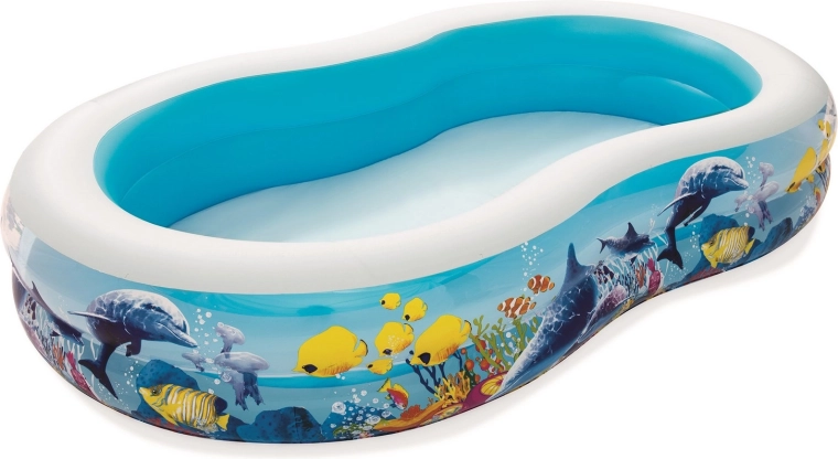 Piscină gonflabilă cu motiv peștișori 262 × 157 × 46 cm BESTWAY