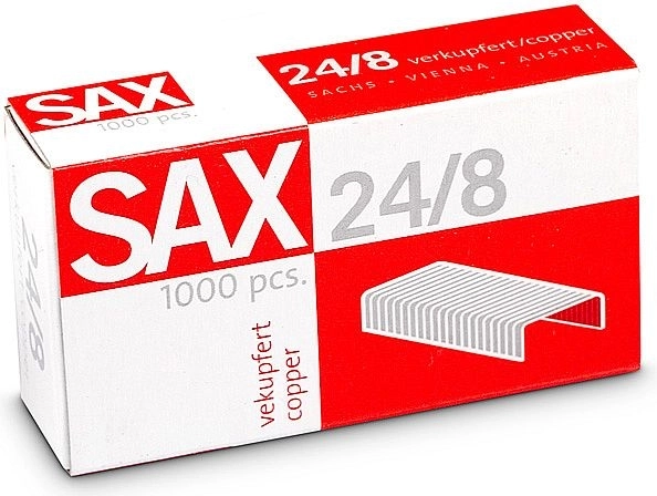 Agrafe de capsat 24/8 din cupru, 1000 bucăți