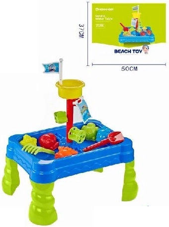 Măsuță de joacă cu nisip și apă, set cu 20 de piese